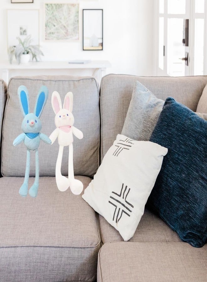 TechMax Solution Cute White Stretch Ear Bunny Plush - Image 4